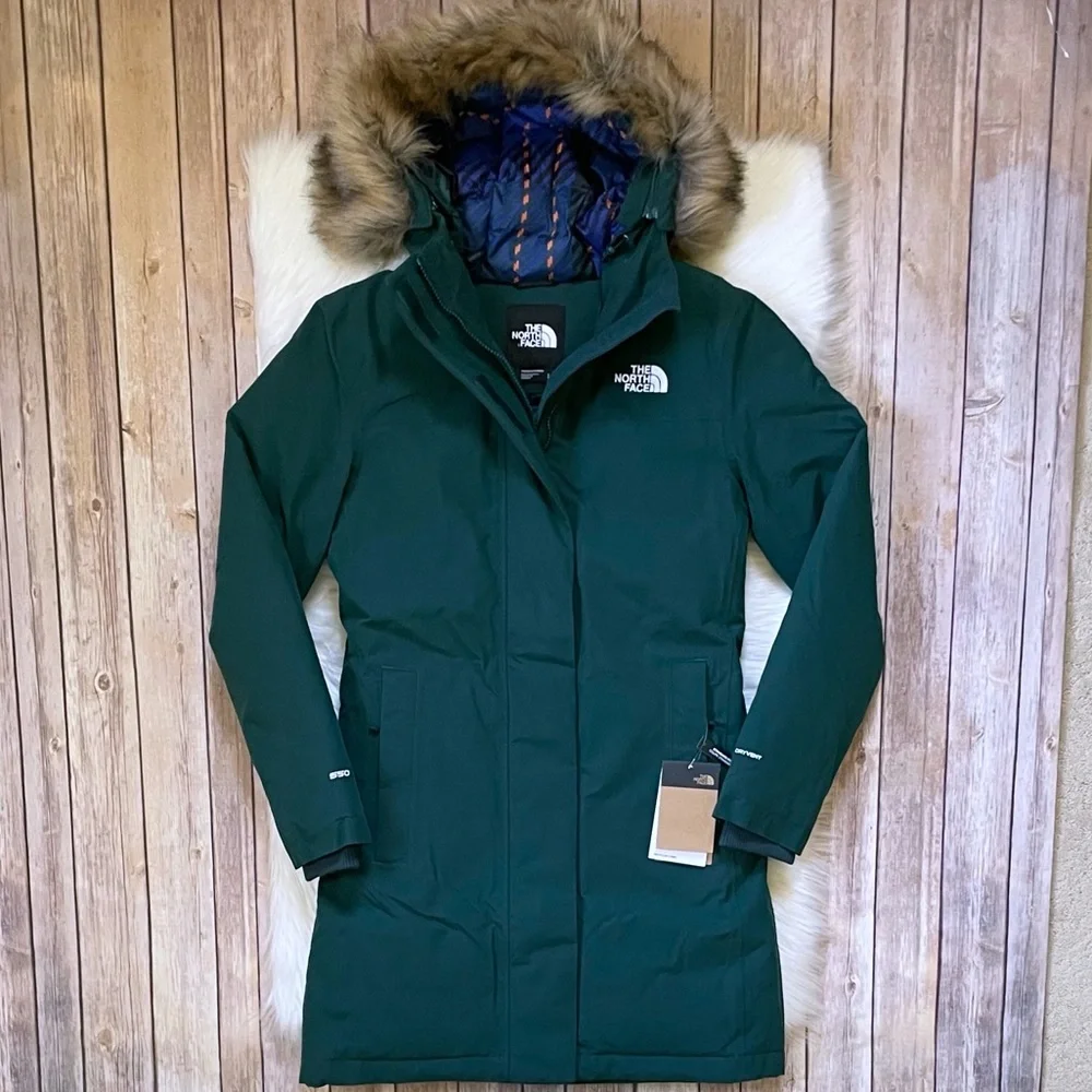The North Face Women’s Arctic Parka Coat In Ponderosa Green - Picture 1 of 9